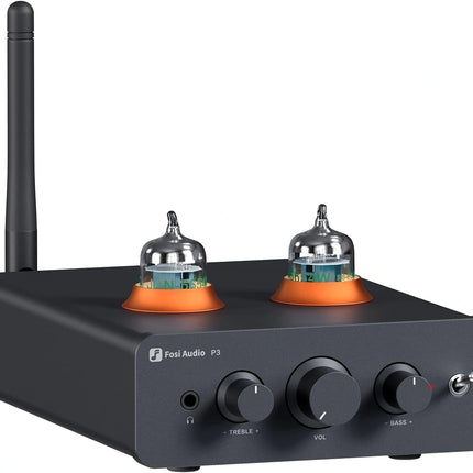 Fosi Audio P3 – Tube Preamplifier & Headphone Amp with Bluetooth 5.1