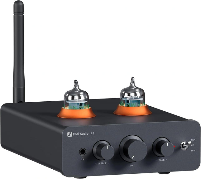 Fosi Audio P3 – Tube Preamplifier & Headphone Amp with Bluetooth 5.1