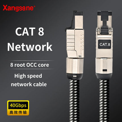 5N OCC Cat8 Ethernet Cable HiFi Audio RJ45 40Gbps - Xangsane