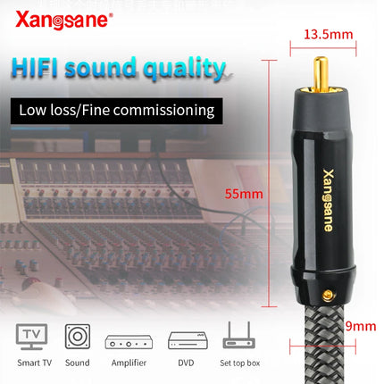 Xangsane Silver-Plated Copper 75Ω RCA Coaxial Digital Cable