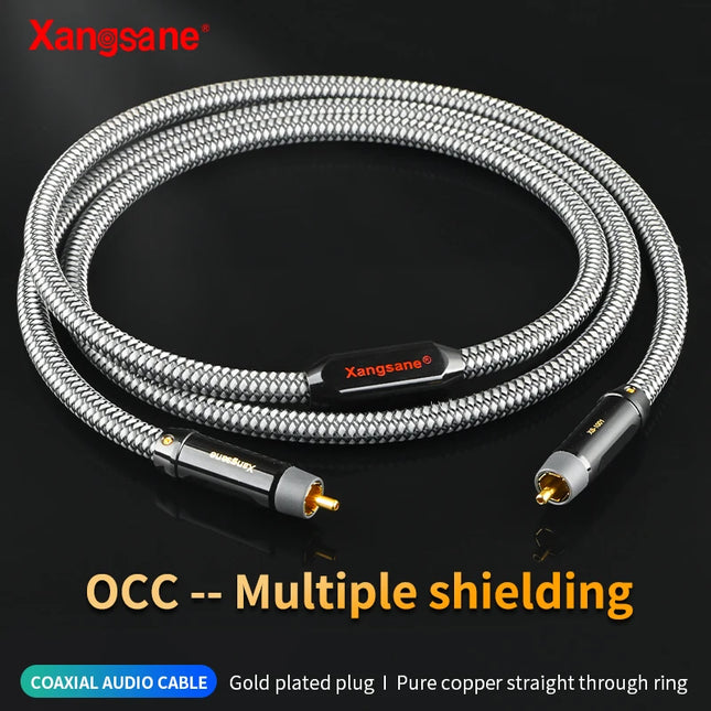 Xangsane Silver-Plated Copper 75Ω RCA Coaxial Digital Cable