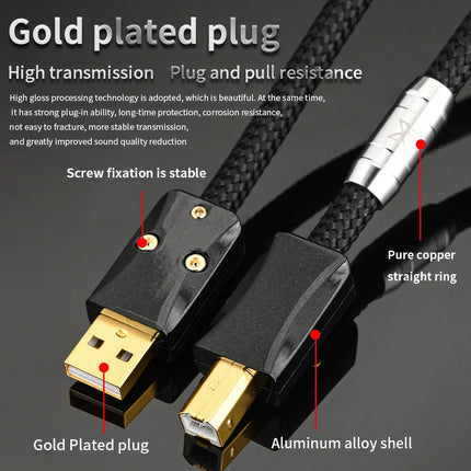 Xangsane 5N OCC USB Audio Cable for DAC – Multi-Connector