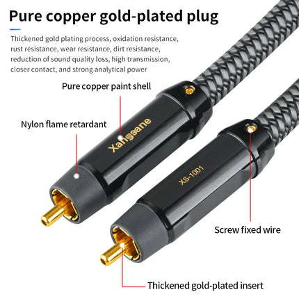 Xangsane Silver-Plated Copper 75Ω RCA Coaxial Digital Cable
