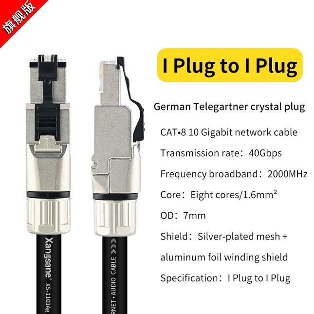 Pure Silver Cat 8 Ethernet Cable | HiFi RJ45