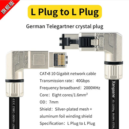 Pure Silver Cat 8 Ethernet Cable | HiFi RJ45