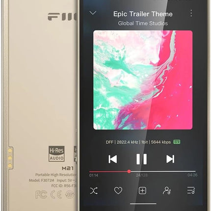 FiiO M21 – Android 13 Portable Hi-Res Music Player with Quad DAC