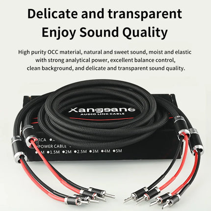 Xangsane 5N OCC Speaker Cable Pair – Banana/Spade Terminations