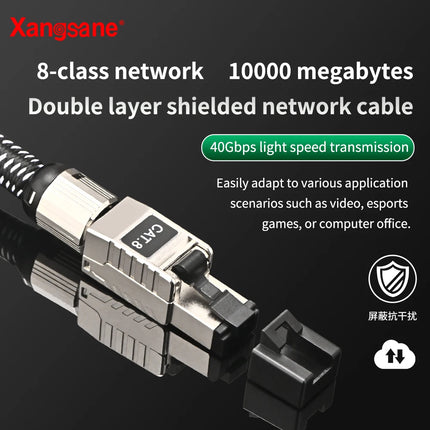 5N OCC Cat8 Ethernet Cable HiFi Audio RJ45 40Gbps - Xangsane
