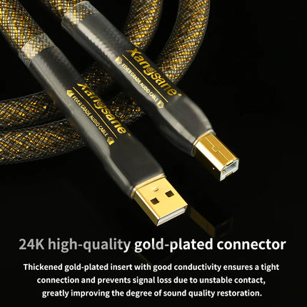 Xangsane 5N Sterling Silver USB-A to USB-B DAC Cable