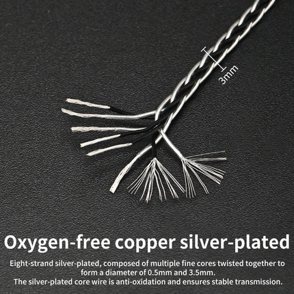 8-Strand Silver Plated Headphone Upgrade Cable - Xangsane XS-8Y