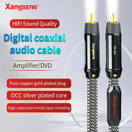 Xangsane Silver-Plated Copper 75Ω RCA Coaxial Digital Cable