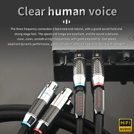4N Pure Silver Balanced XLR Cable HiFi - Xangsane XS-9003Ag 1m