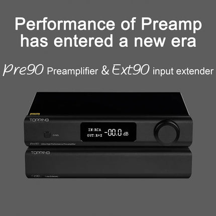 TOPPING Pre90 & Ext90 – High-End Balanced Preamplifier Expansion Combo