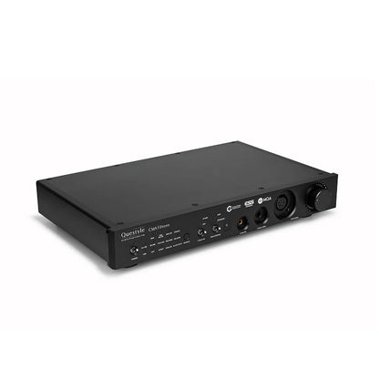 compact desktop Hi-Fi DAC/amp with ESS, MQA, controls, headphone jacks