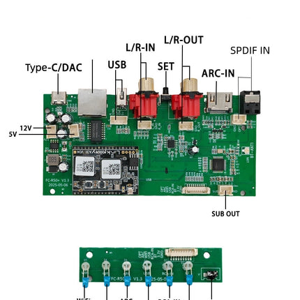 EMiUZEK D30 – Advanced Hi-Fi Streaming DAC Board with ARC, Optical & RCA Output