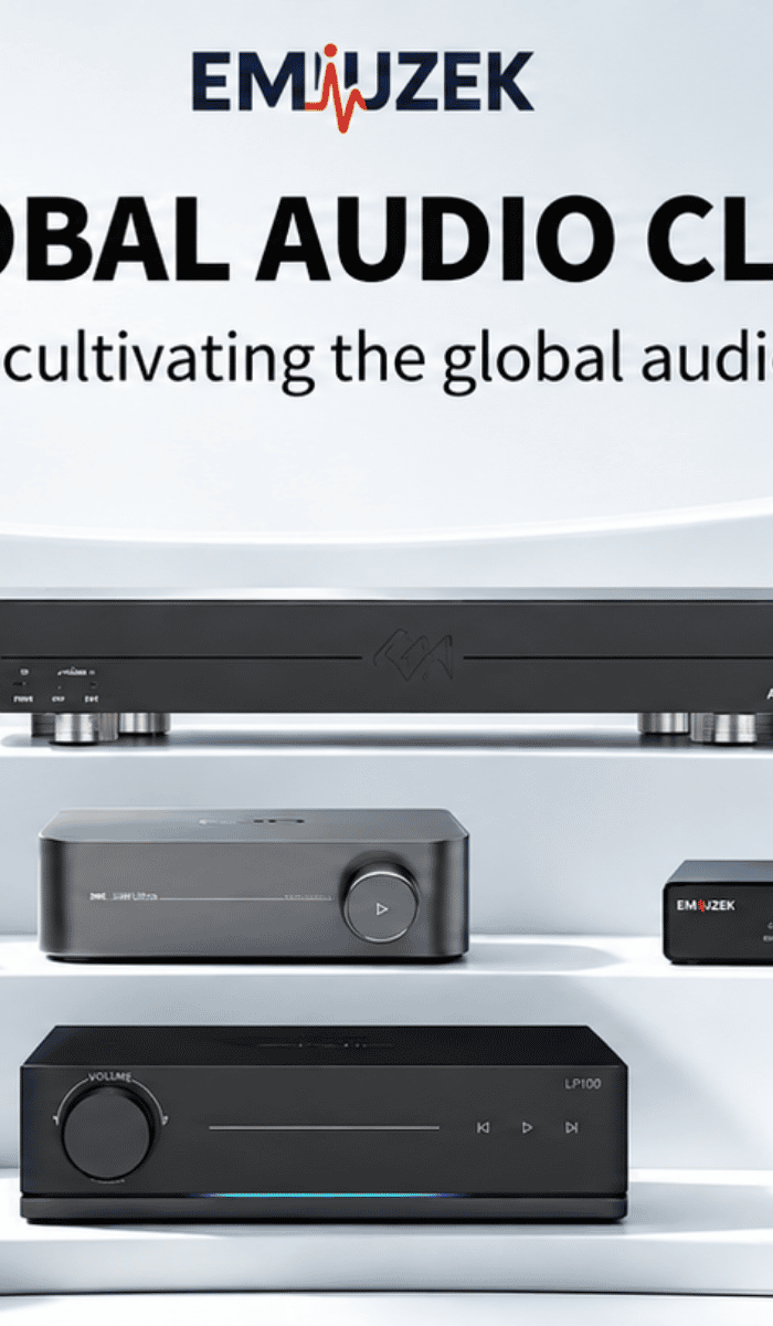 EMIUZEK Global Audio Club featuring HiFi streamers, amplifiers, turntables and speakers