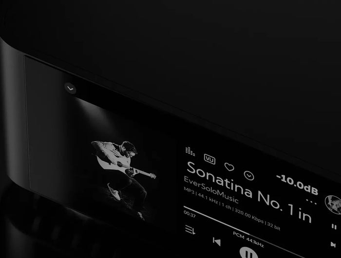 <p></p><h1></h1><h1>AMP<strong>   X   </strong>DMP<strong>    X    </strong>STREAMING</h1><h2>Whether you're a passionate music enthusiast or an </h2><h2>audiophile, the Eversolo Play will elevate your listening</h2><h2> journey, becoming an indispensable part of your musical </h2><h2>lifestyle.<br/><br/><br/><br/></h2><p></p>