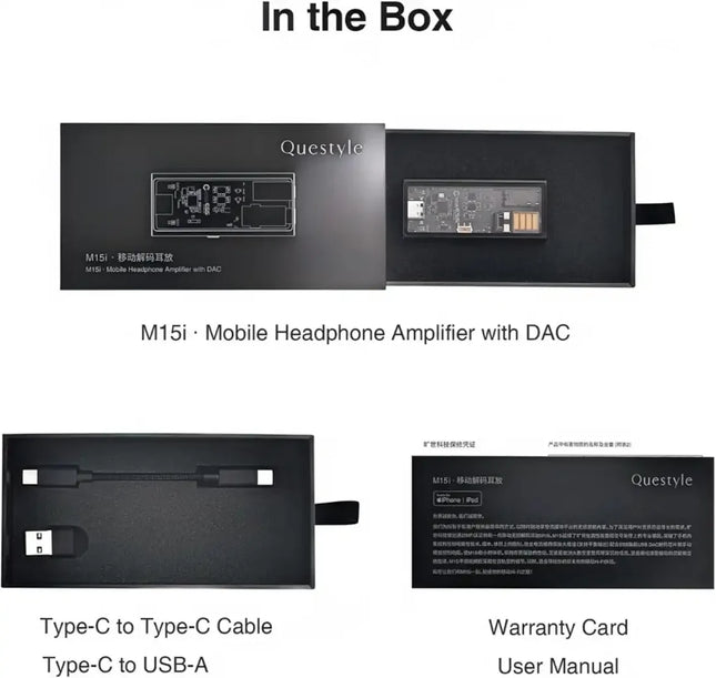 Questyle M15i – Hi-Res Portable DAC/Headphone Amp with Balanced 4.4mm & MFi Certified