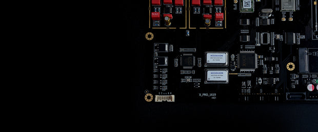 Banner image for: <h1>Dual High-precision Clocks</h1><p>There are 2 ultra-low noise femtosecond high-precision clocks </p><p>for audio decoding circuit (45.1584MHz and 49.152MHz), which</p><p> correspond to 44.1KHz and 48KHz multiplied sampling. Jitter has</p><p> been effectively suppressed. It ensures high-precision digital/analog </p><p>conversion, provides ultra-high integrity and resolution for analog</p><p> audio output and reproduces the real sound details from music studio</p>