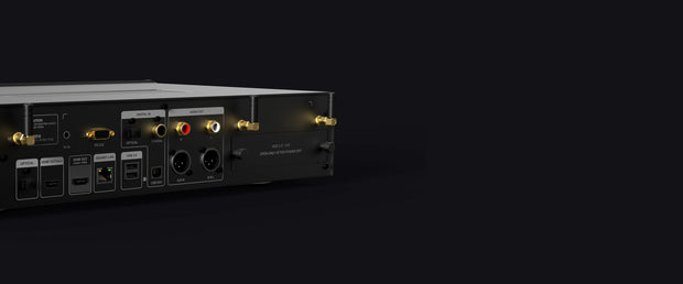 Banner image for: <h1>Multiple Digital Inputs</h1><p>Multiple ports like USB DAC, Optical and Coaxial can be connected</p><p> with various devices (computer, mobile phone, streamer, set-top box, CD player)</p><p>to convert digital signal to analog signal by ESS9038pro DAC. No matter</p><p> which way you use to play music, you will enjoy excellent sound quality</p>