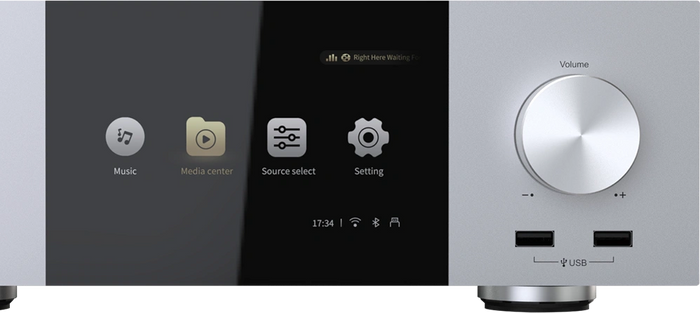 <h1>OLED Touch Screen</h1><p>The 5-inch OLED high-definition colorful touch screen is beautiful embedded full-screen design. Practical operations can be done with the collaboration of knobs, such as audio source switching, volume adjustment, system setting and playback status display</p>