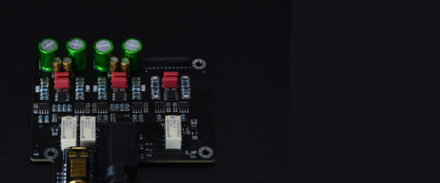 Banner image for: <h1>HiFi Components</h1><p>In order to achieve the monitor-level HiFi sound quality, </p><p>NEO S adopts good circuit design, immersion gold </p><p>main board, 6 operational amplifiers and selected HiFi </p><p>components such as NICHCON, WIMA and ELNA</p>